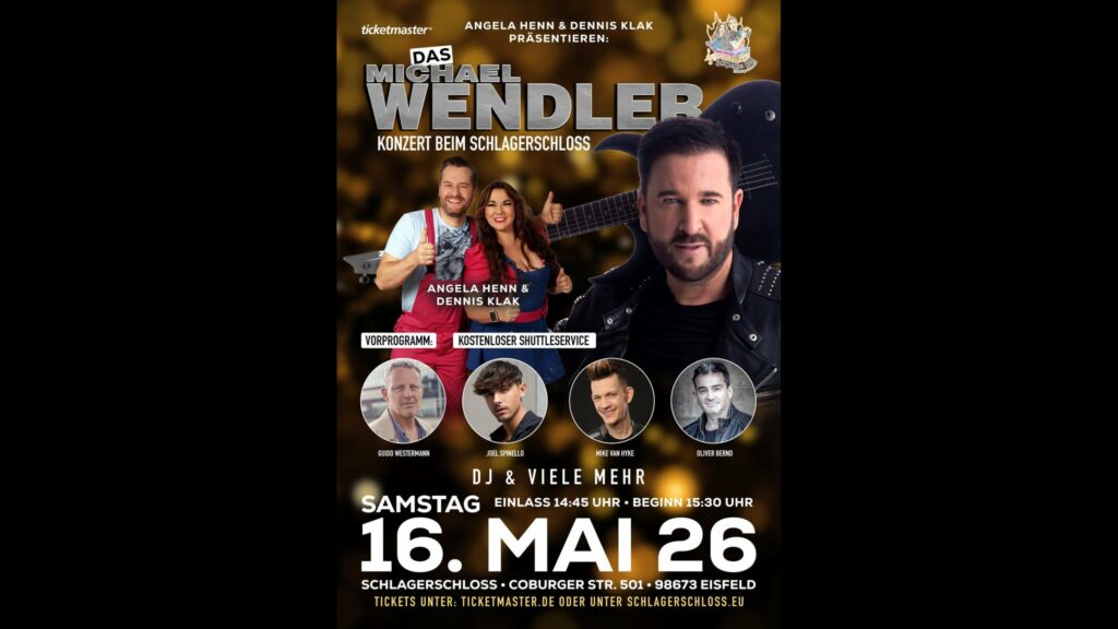 Michael Wendler on tour. Book now with FME Booking