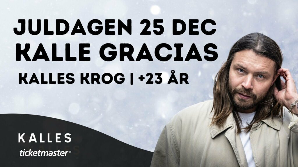 Kalle Gracias 25 dec Piteå on tour. Book now with FME Booking