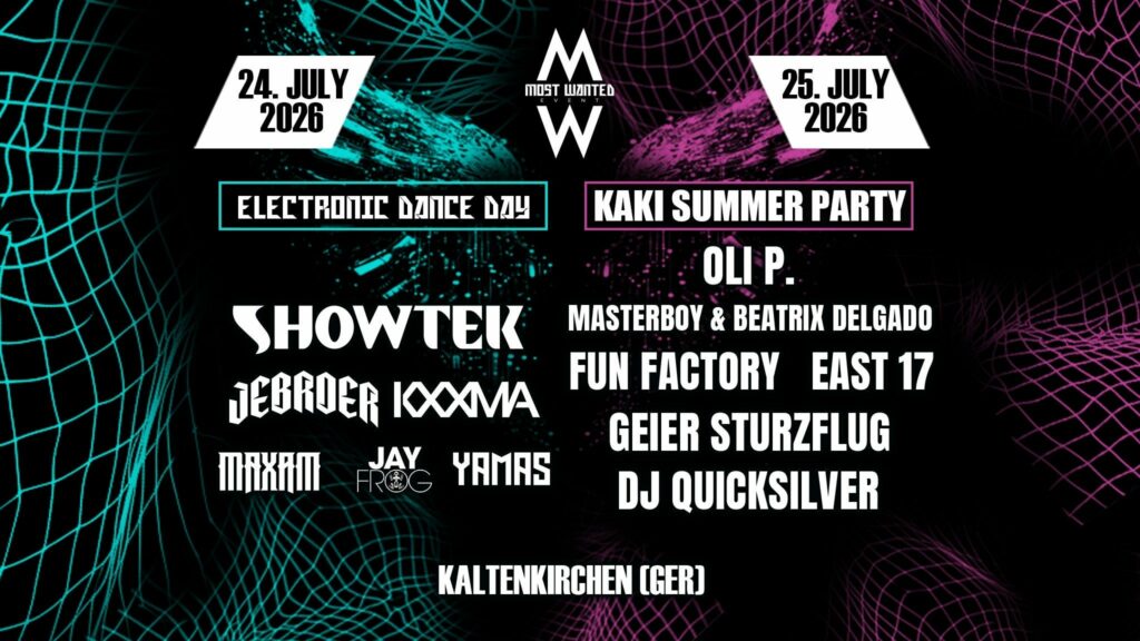 Most Wanted Festival - KaKi Summer Party on tour. Book now with FME Booking
